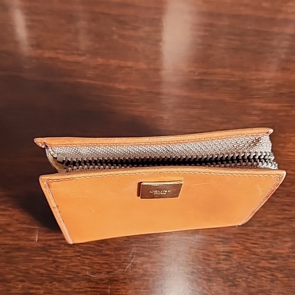 Celine Tan Leather Coin/Card Case - Picture 2 of 10